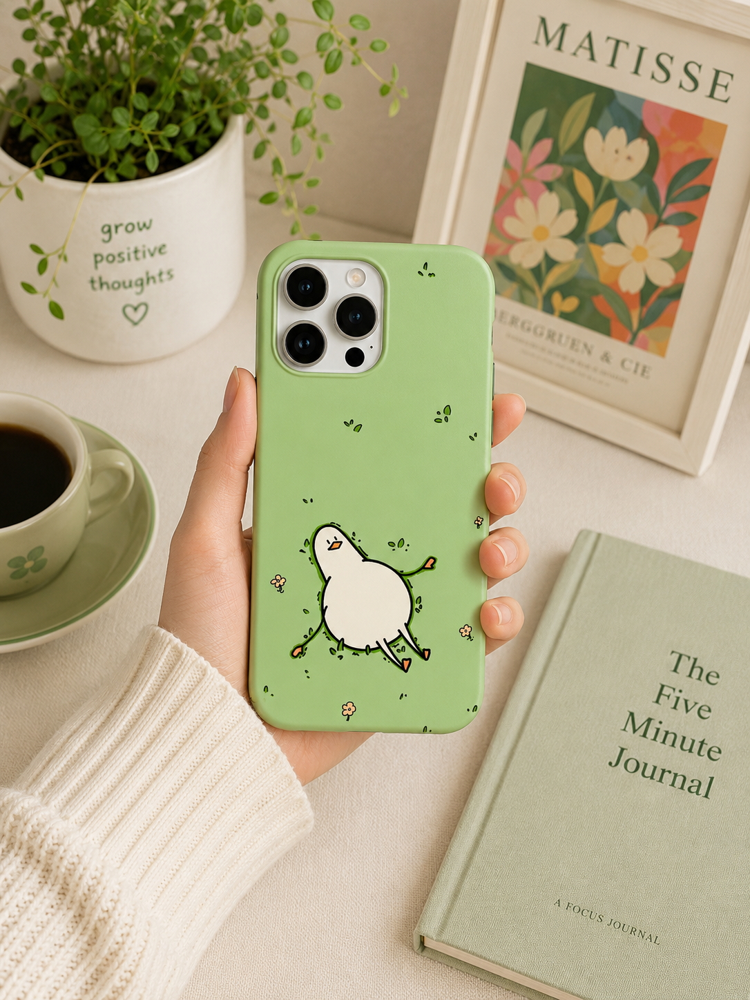 Ördek Desenli İçi Kadifeli Telefon Kılıfı (Y18)