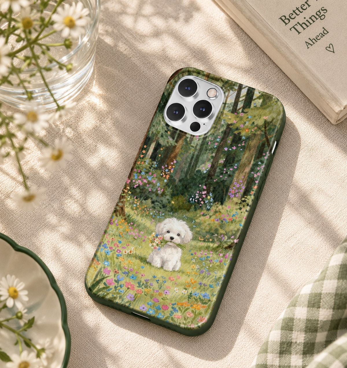 Köpek Desenli İçi Kadifeli Telefon Kılıfı (Y58)