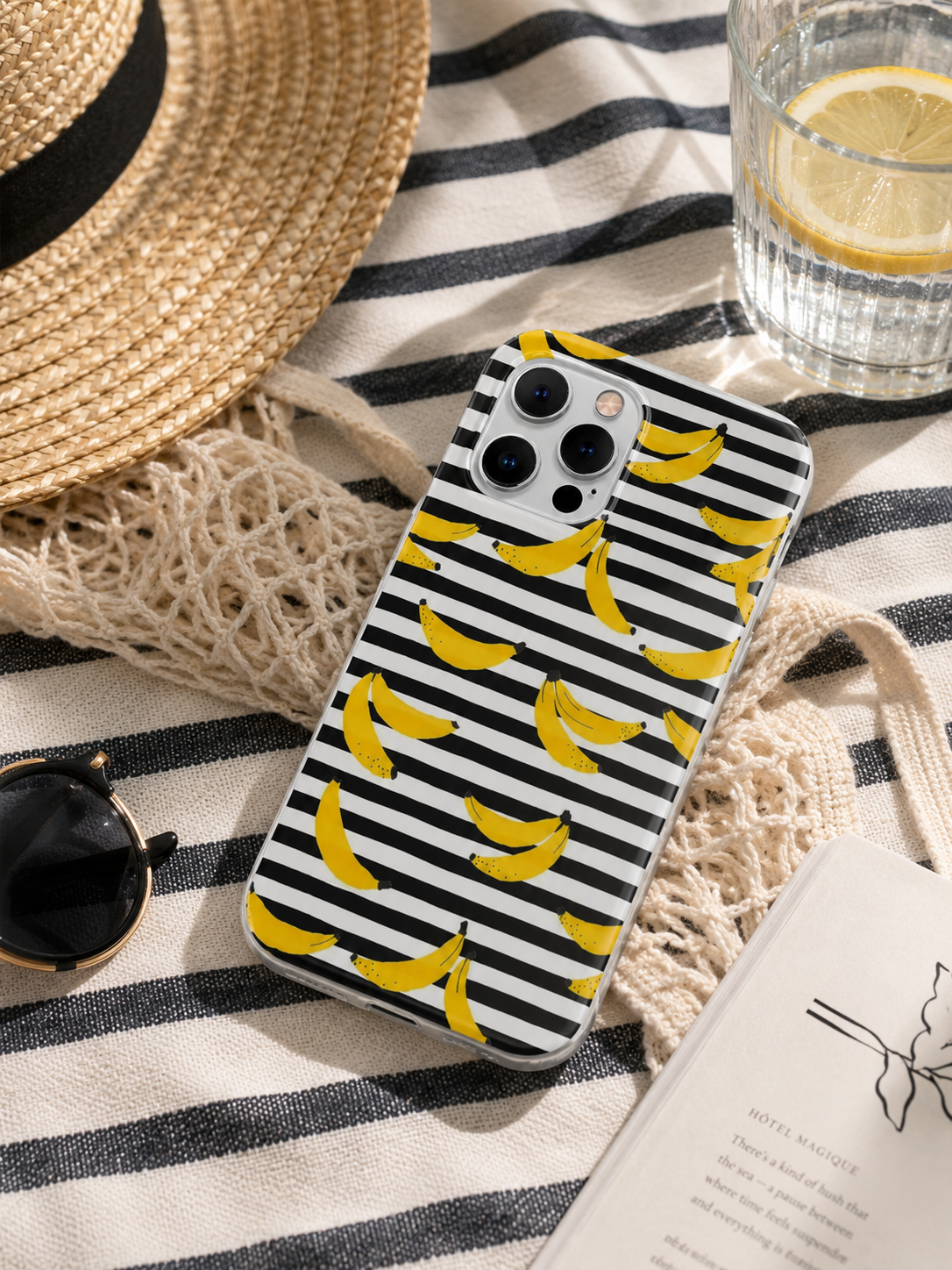 Muz Desenli İçi Kadifeli Telefon Kılıfı (Y26)