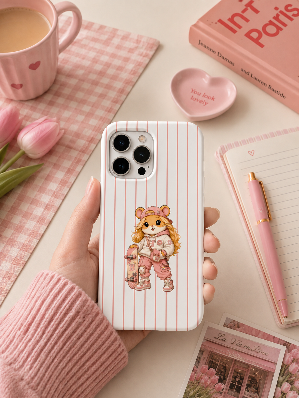 Hamster Skater Girl Telefon Kılıfı (Kaykaycı Kız) hm13