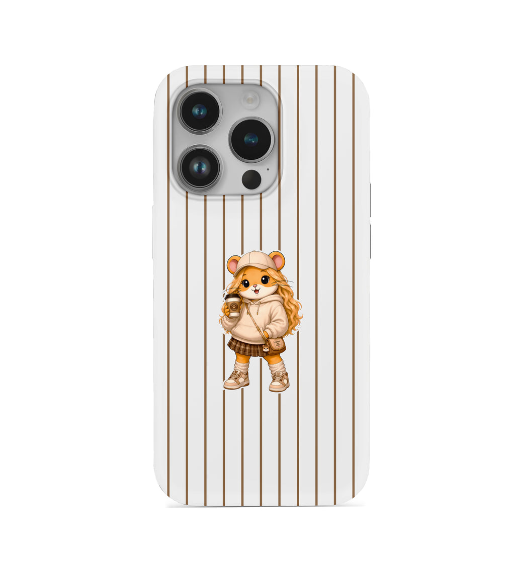 Hamster Coffee Girl Telefon Kılıfı (Kahve Kızı) hm15