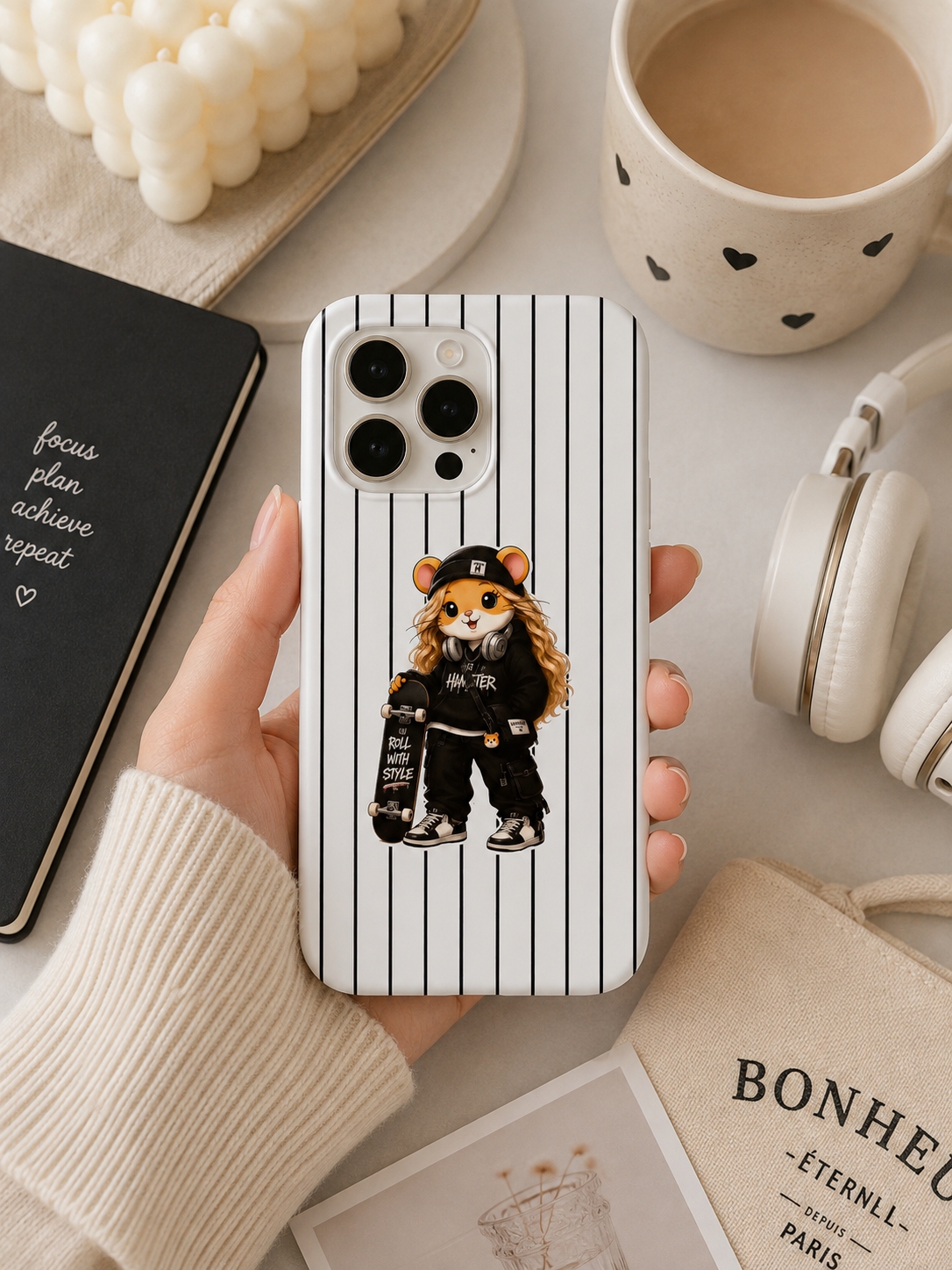 Hamster Skater Girl Telefon Kılıfı (Kaykaycı Kız) hm22