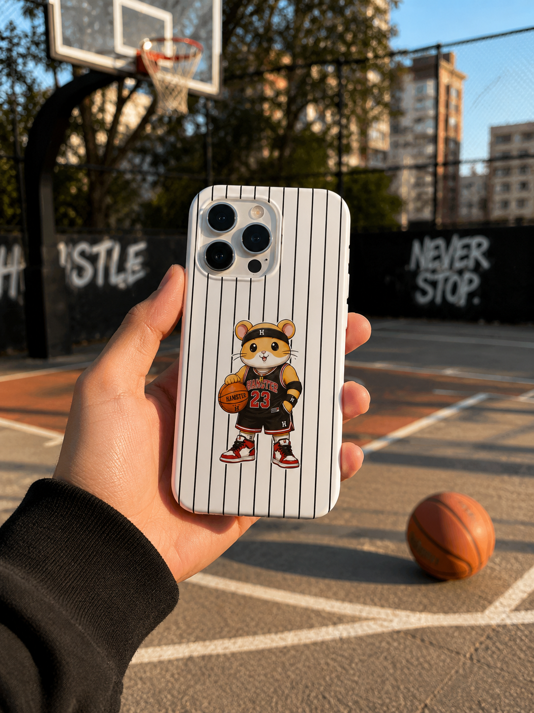 Hamster basketball player male Telefon Kılıfı (Basketbolcu erkek) hm3