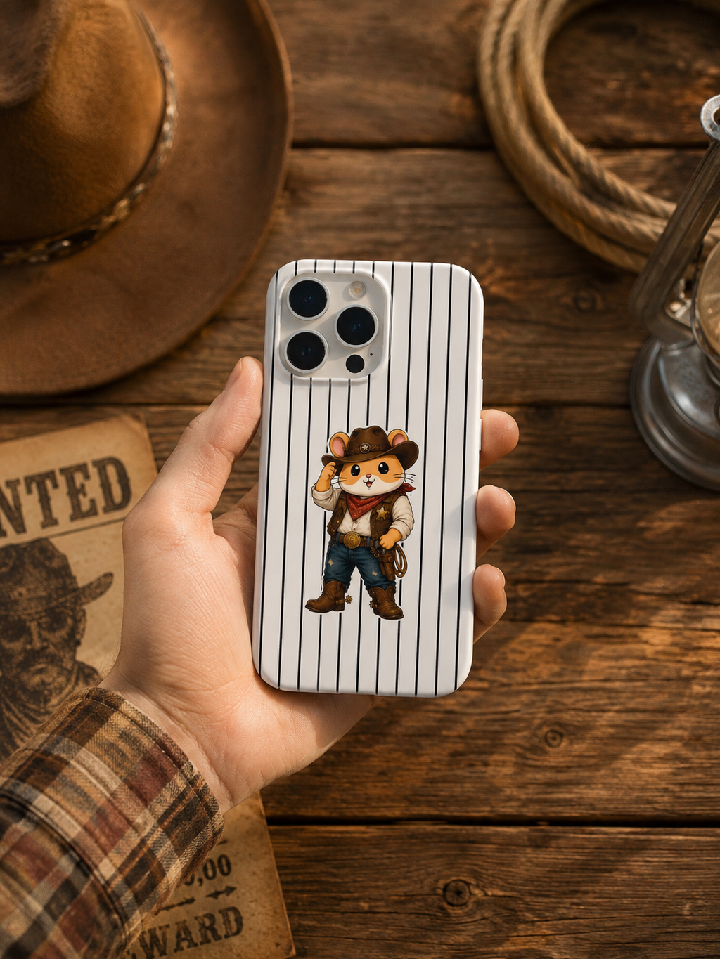Hamster Cowboy boy Telefon Kılıfı (Kovboy erkek) hm4