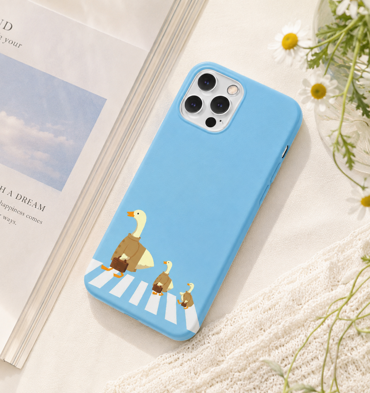 Ördek Desenli İçi Kadifeli Telefon Kılıfı (Y59)
