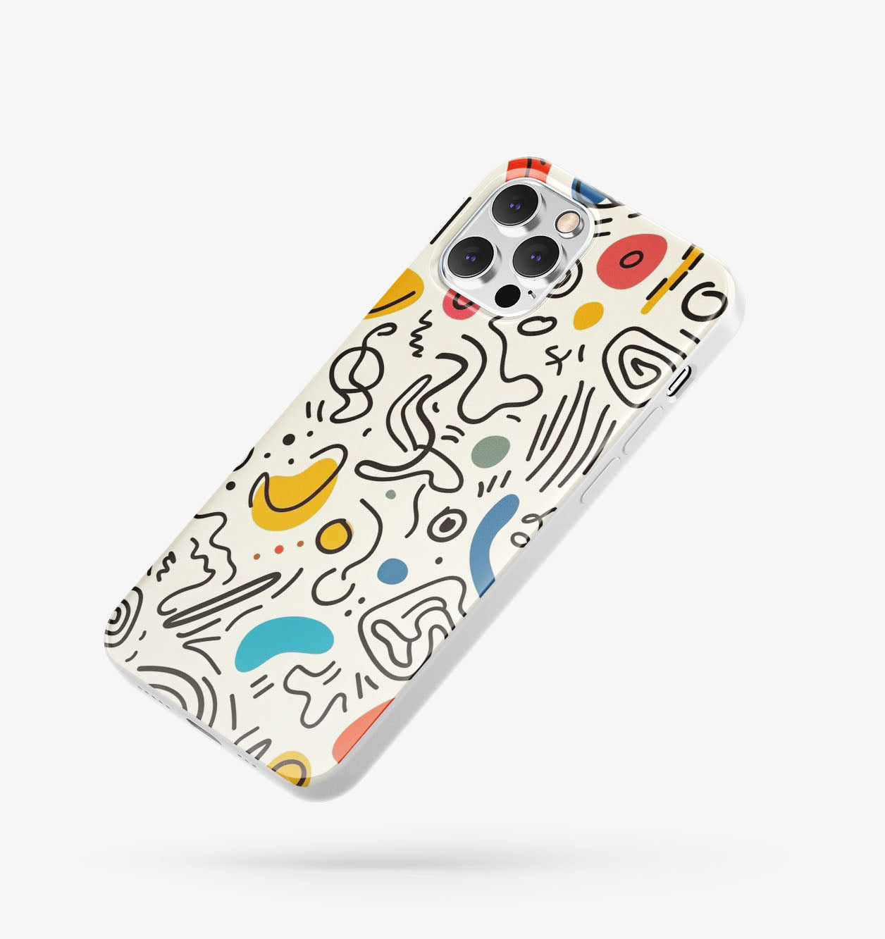 Minimal Art Desenli İçi Kadifeli Telefon Kılıfı (Y16)