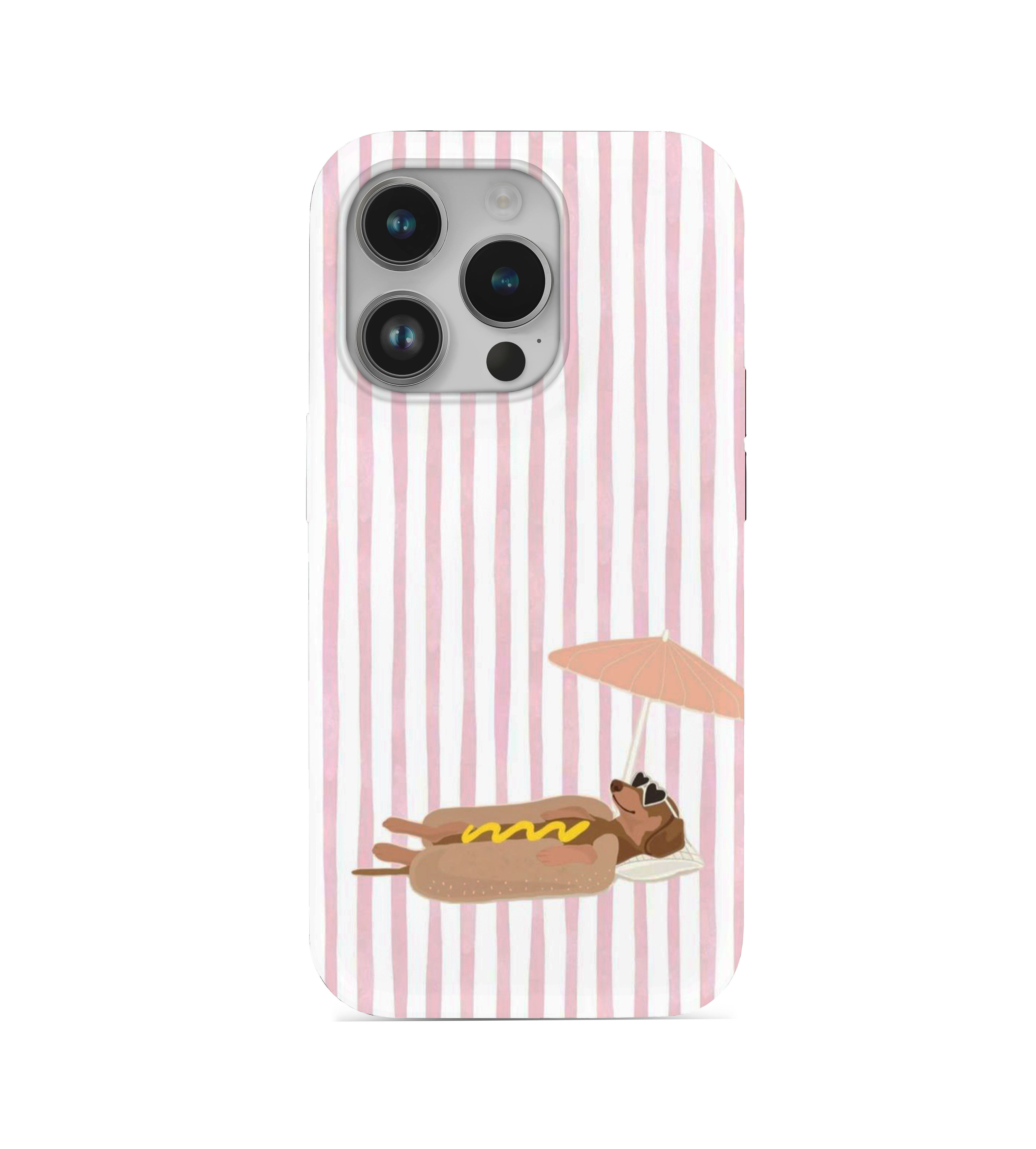 Hot Dog Desenli İçi Kadifeli Telefon Kılıfı (Y17)