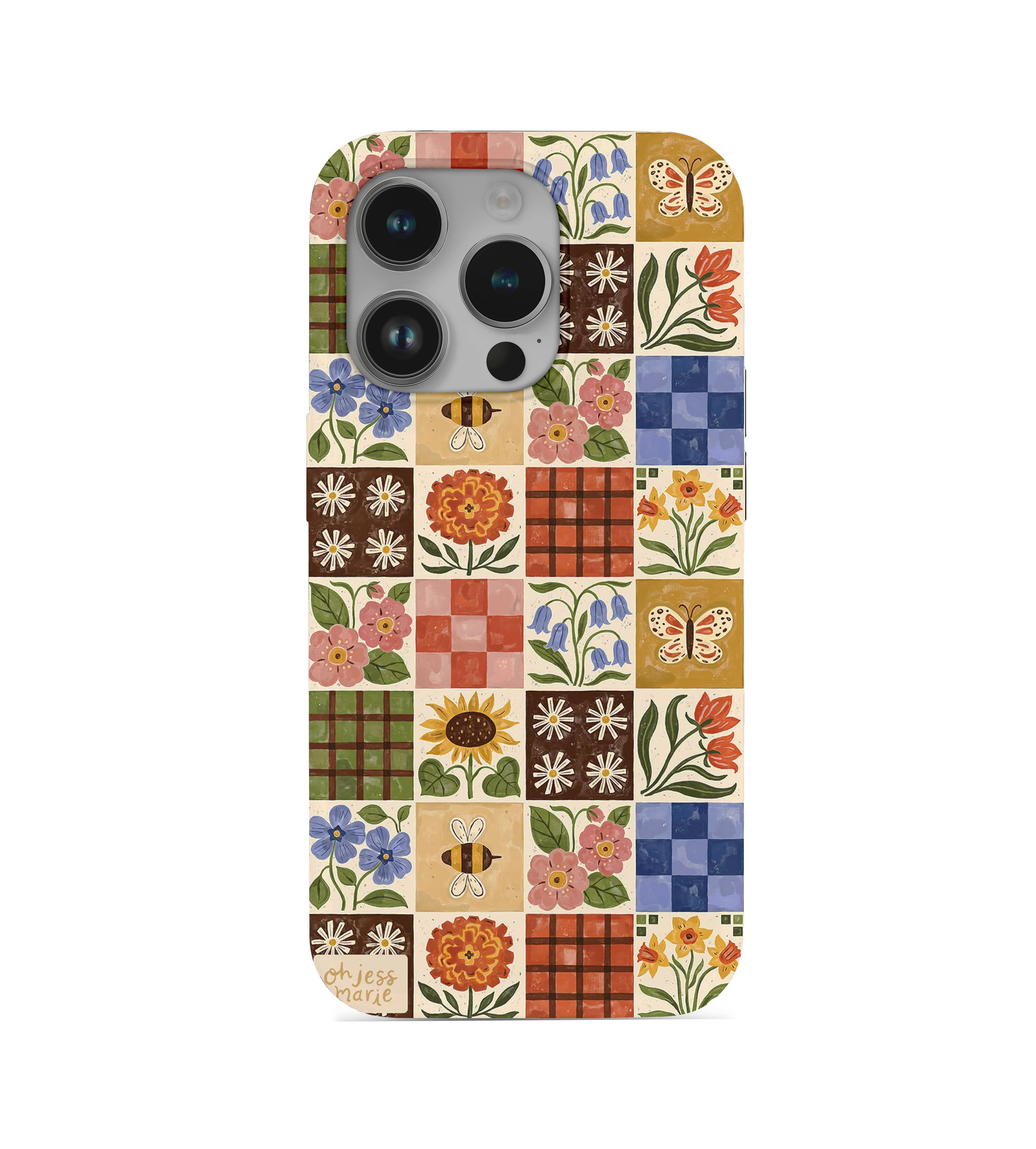 Mozaik Desenli İçi Kadifeli Telefon Kılıfı (Y1)