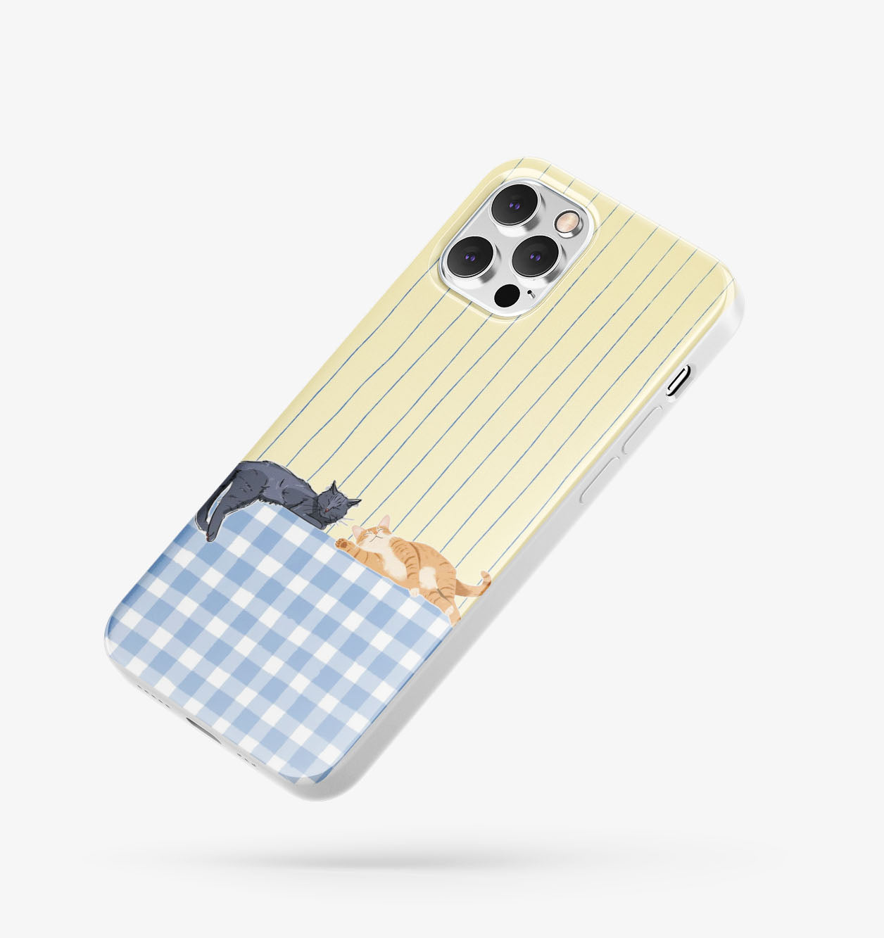 Kediler Desenli İçi Kadifeli Telefon Kılıfı (Y21)