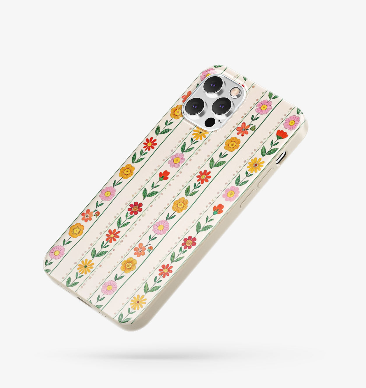 Çiçek Desenli İçi Kadifeli Telefon Kılıfı (Y22)