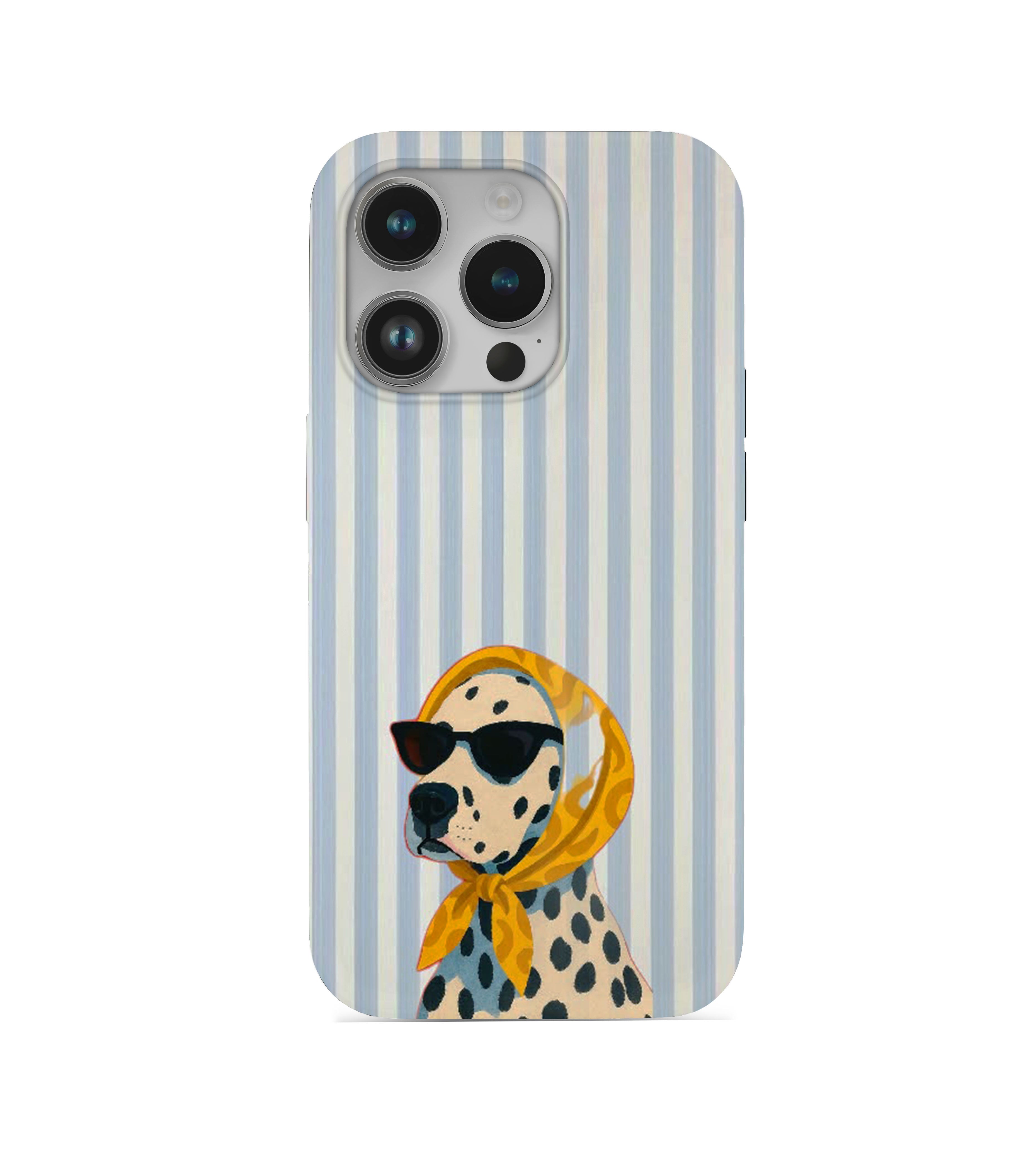 Başörtülü Köpek Desenli İçi Kadifeli Telefon Kılıfı (Y29)