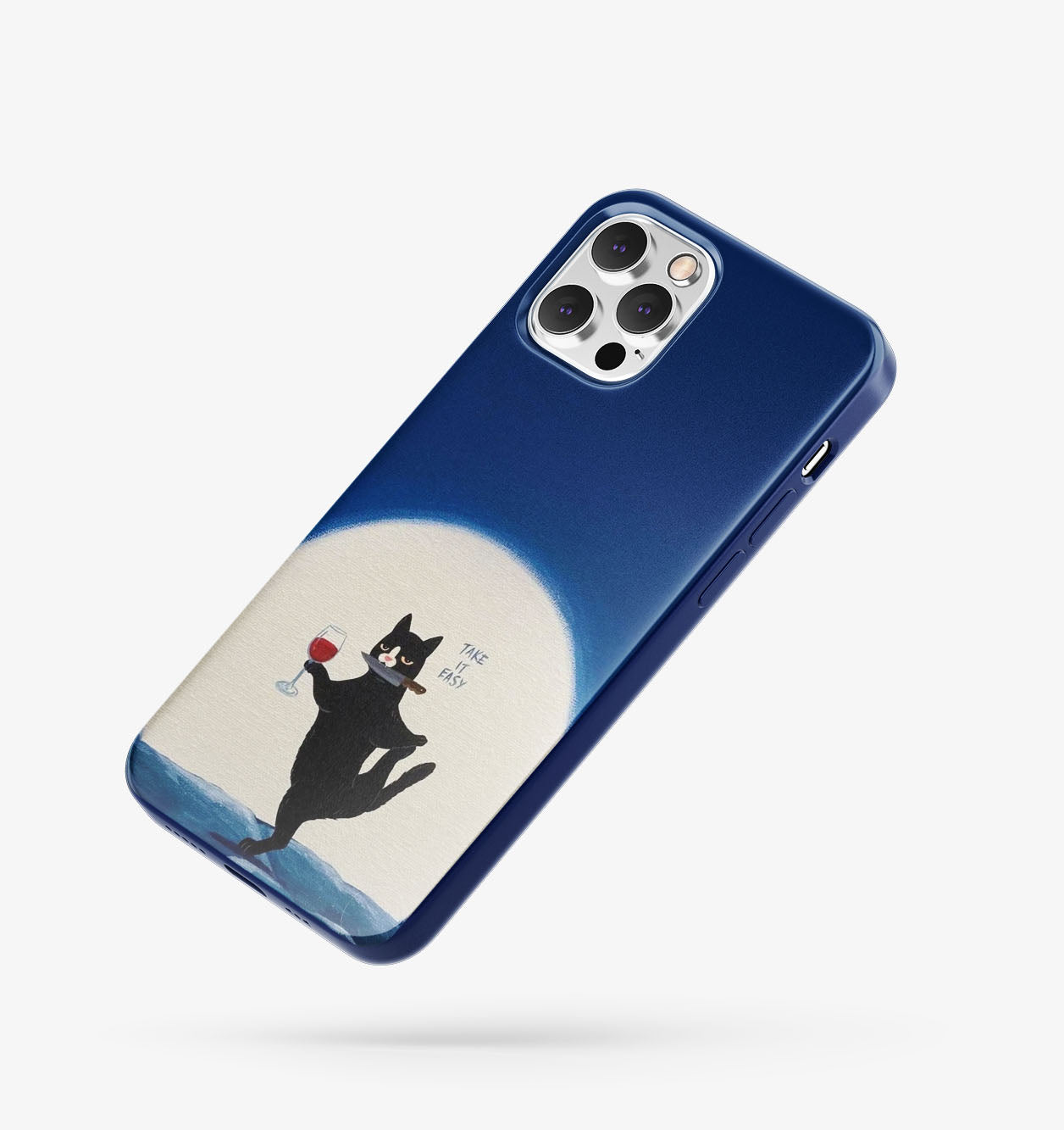 Dark Cat Desenli İçi Kadifeli Telefon Kılıfı (Y34)
