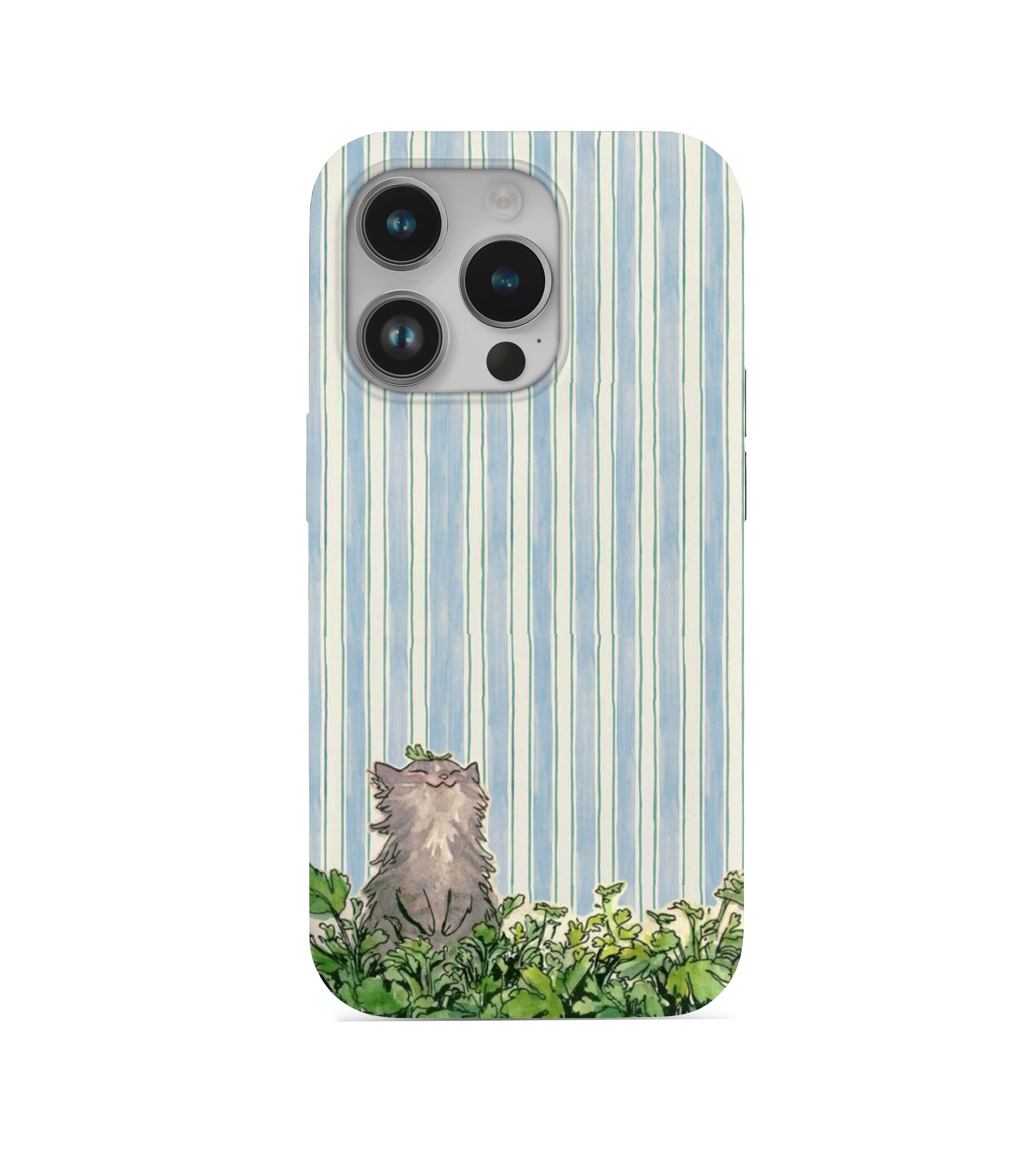 Mutlu Kedi Desenli İçi Kadifeli Telefon Kılıfı (Y35)