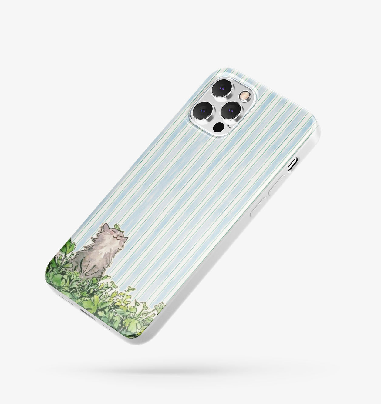 Mutlu Kedi Desenli İçi Kadifeli Telefon Kılıfı (Y35)