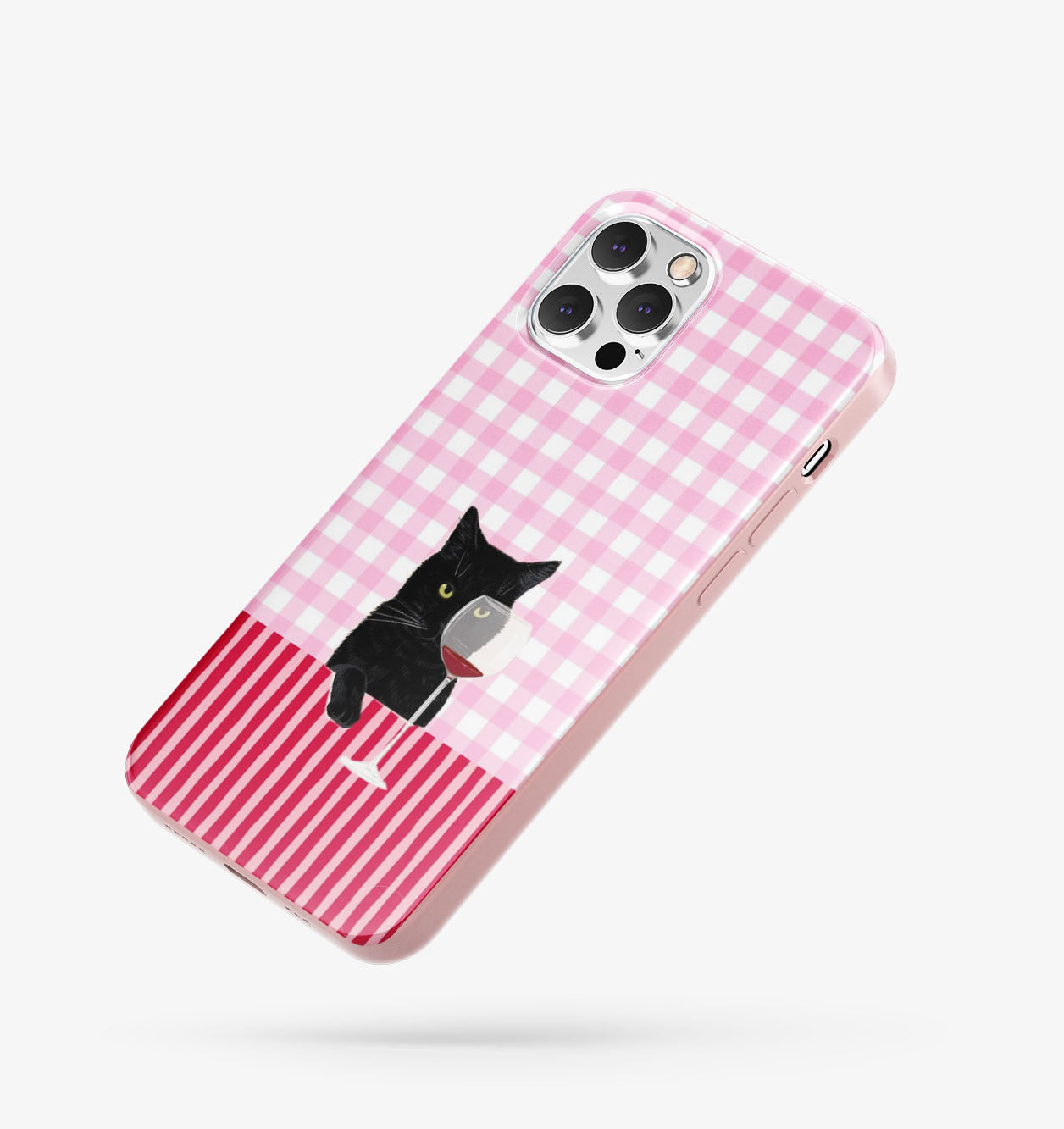 Sarhoş Kedi Desenli İçi Kadifeli Telefon Kılıfı (Y37)