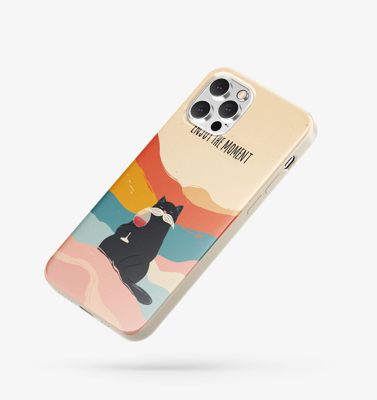 Sakin Kedi Desenli İçi Kadifeli Telefon Kılıfı (Y38)