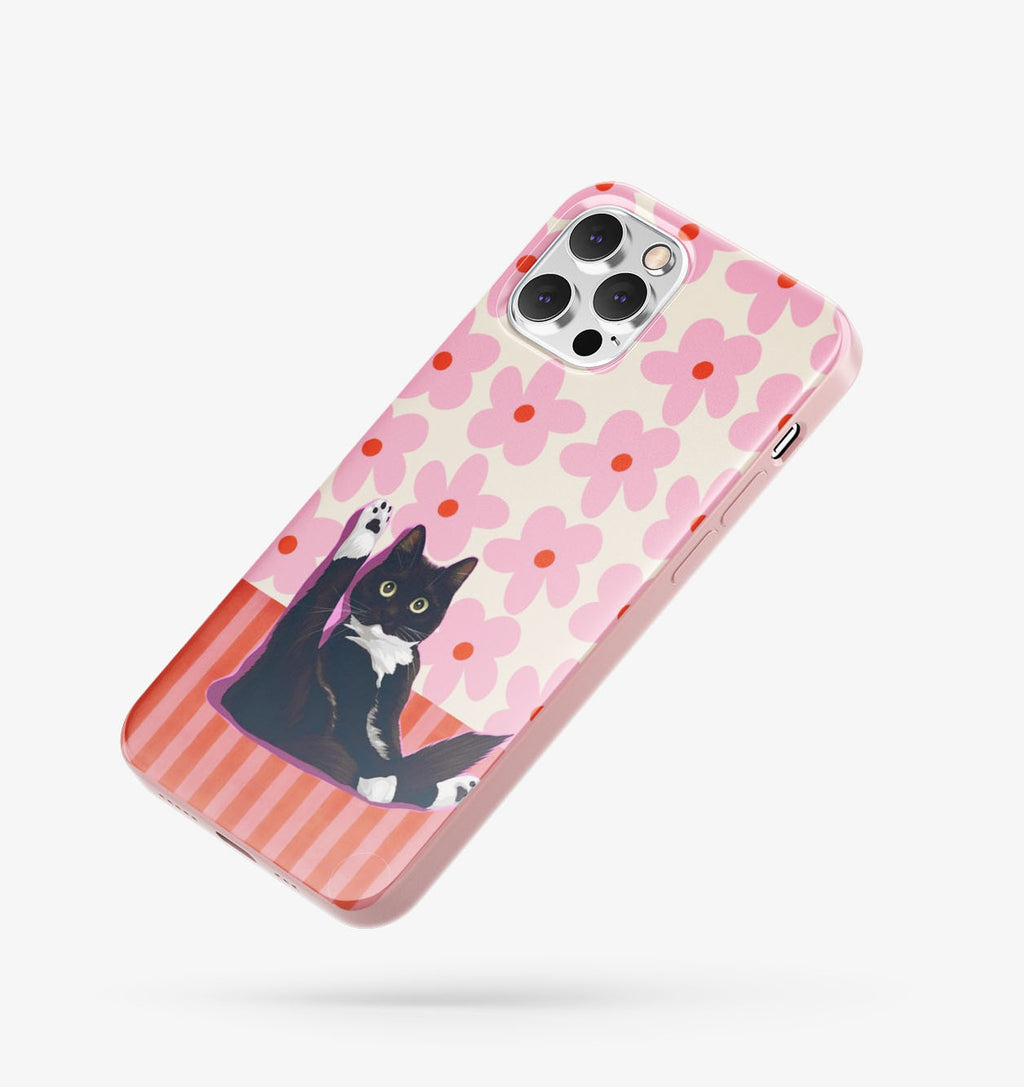 Rahat Kedi Desenli İçi Kadifeli Telefon Kılıfı (Y39)
