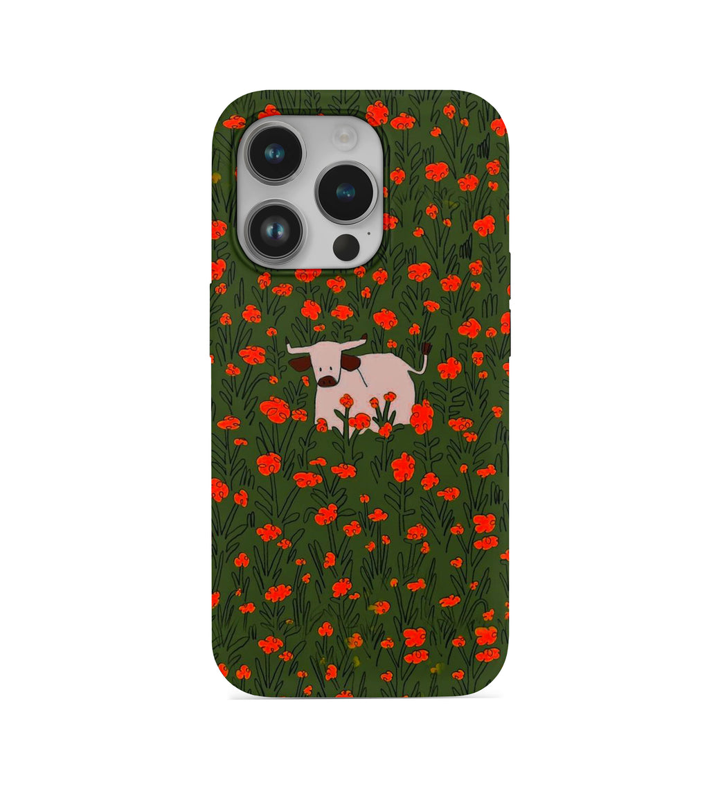 İnek Desenli İçi Kadifeli Telefon Kılıfı (Y42)