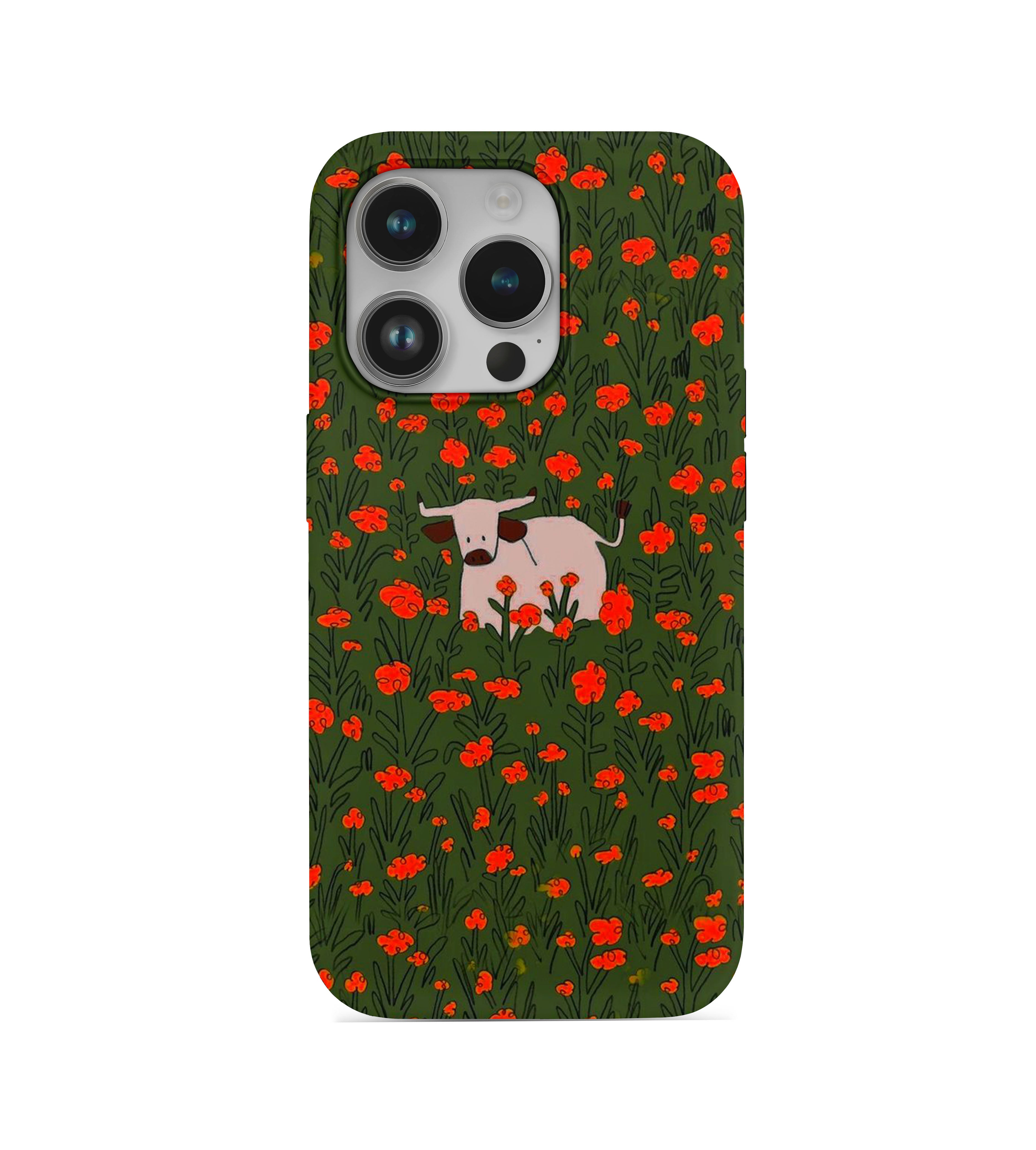 İnek Desenli İçi Kadifeli Telefon Kılıfı (Y42)