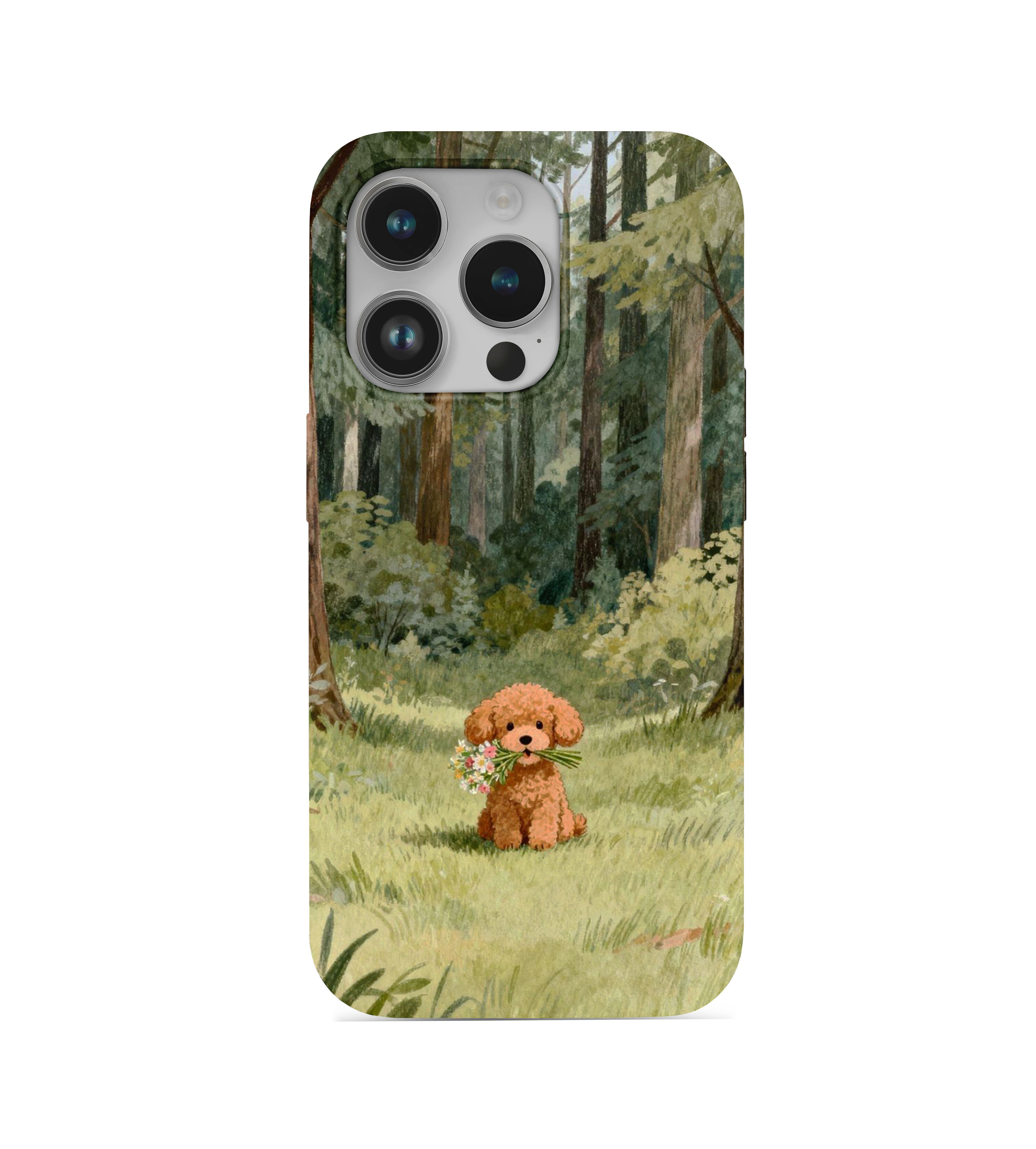 Köpek Desenli İçi Kadifeli Telefon Kılıfı (Y46)