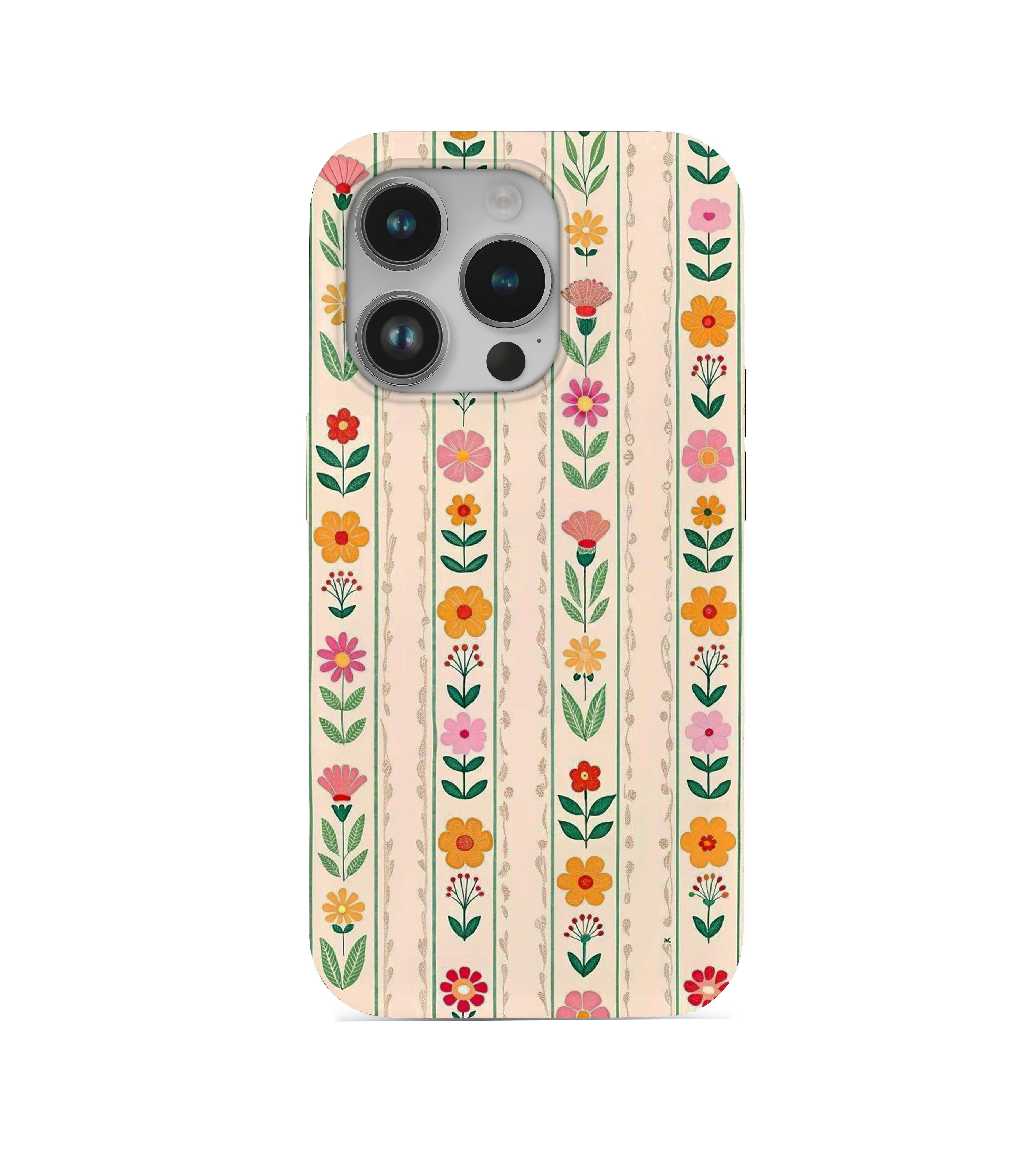 Çiçek Desenli İçi Kadifeli Telefon Kılıfı (Y50)