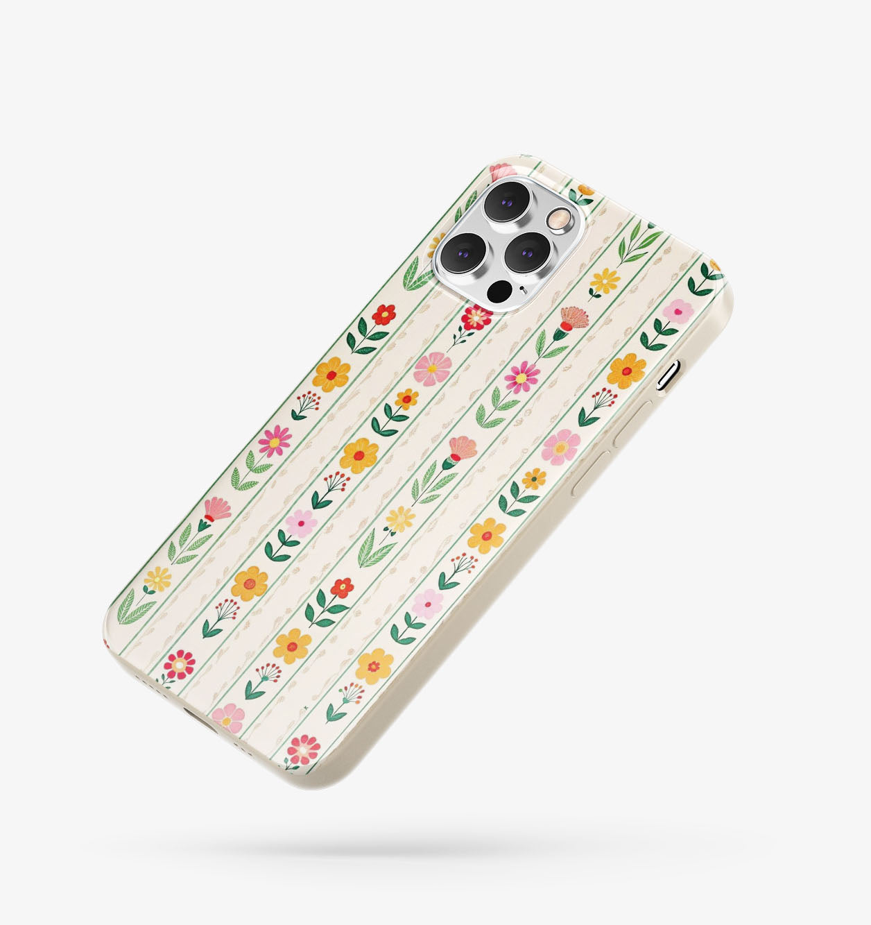 Çiçek Desenli İçi Kadifeli Telefon Kılıfı (Y50)