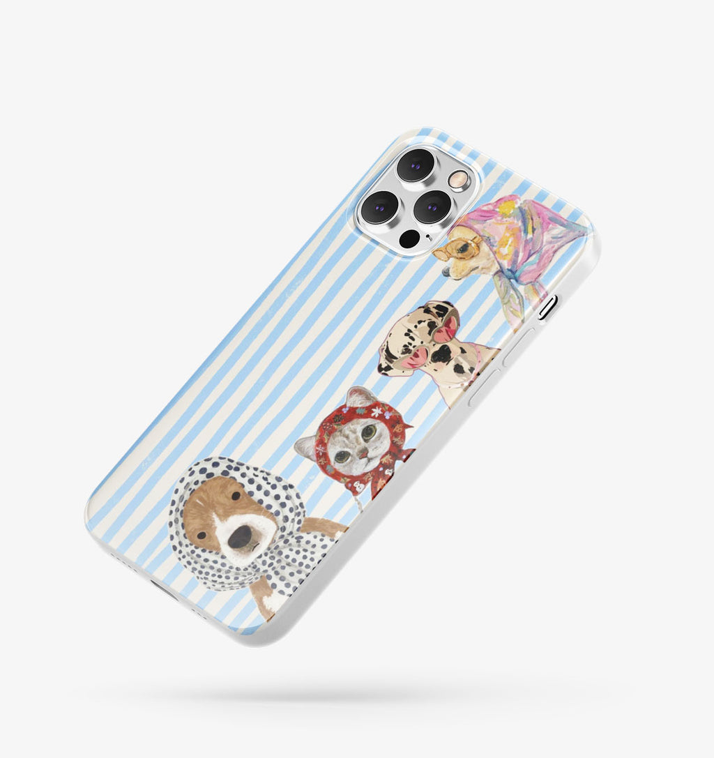 Sevimli Hayvanlar Desenli İçi Kadifeli Telefon Kılıfı (Y51)