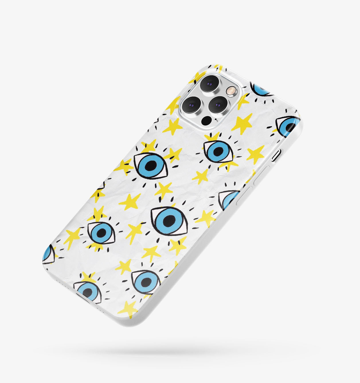 Göz Desenli İçi Kadifeli Telefon Kılıfı (Y52)