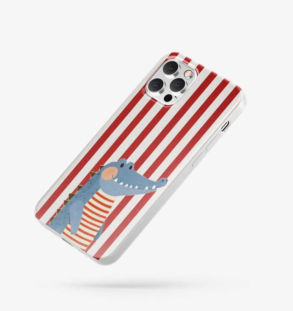 Timsah Desenli İçi Kadifeli Telefon Kılıfı (Y53)
