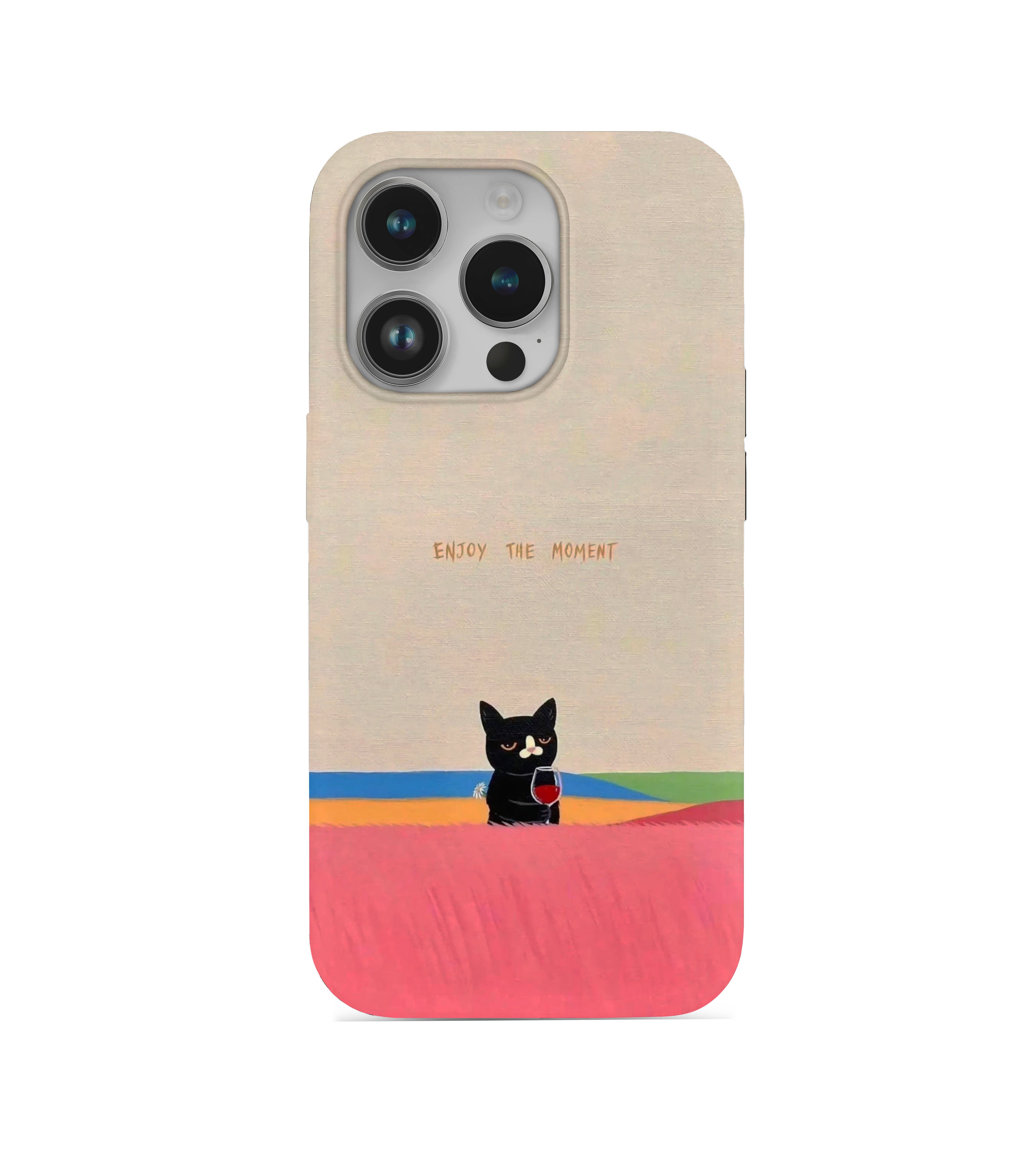 Kedi Desenli İçi Kadifeli Telefon Kılıfı (Y54)