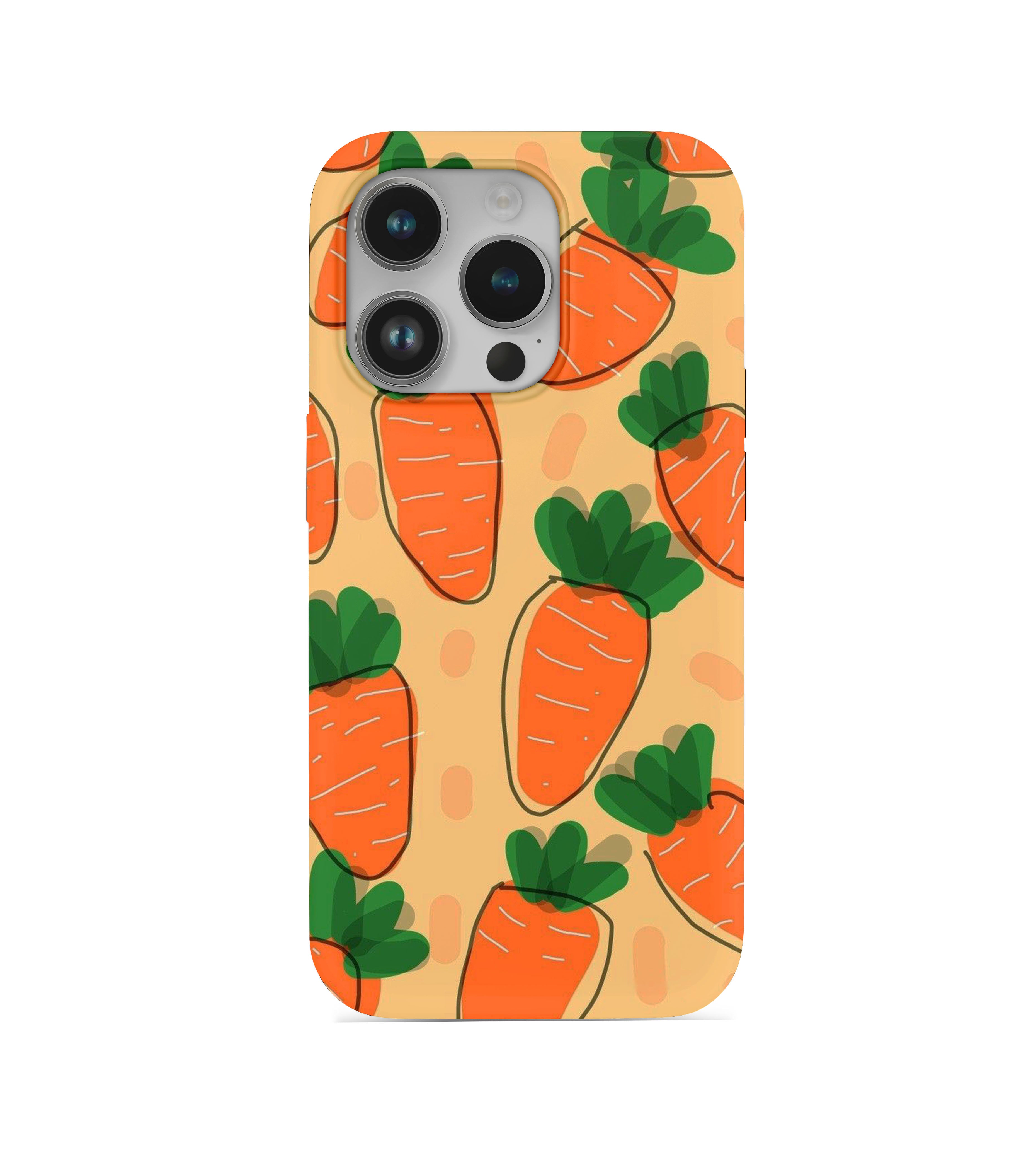 Havuç Desenli İçi Kadifeli Telefon Kılıfı (Y56)