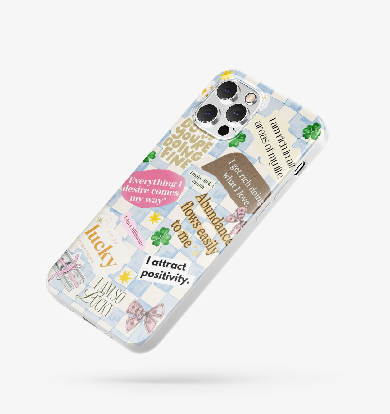 Lucky Desenli İçi Kadifeli Telefon Kılıfı (Y57)