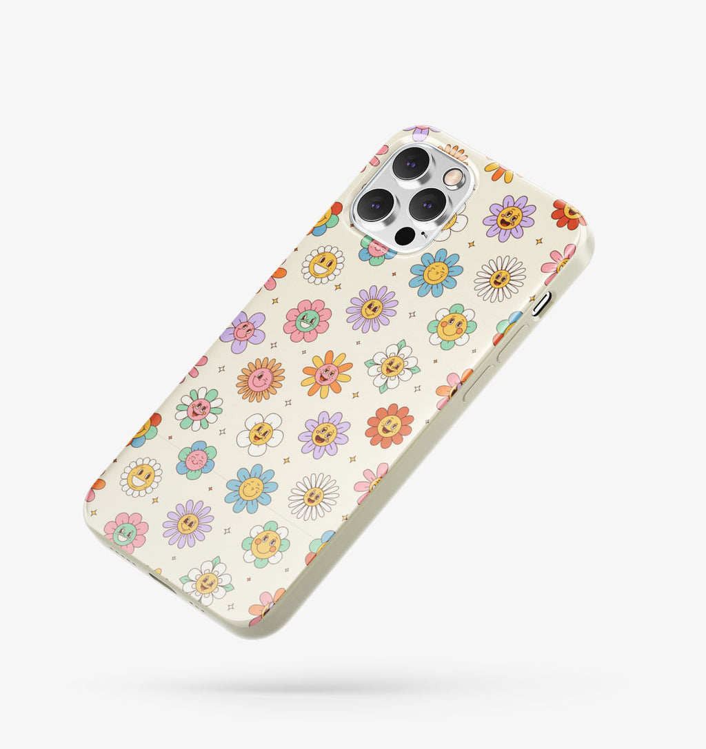 Çiçek Desenli İçi Kadifeli Telefon Kılıfı (Y5)
