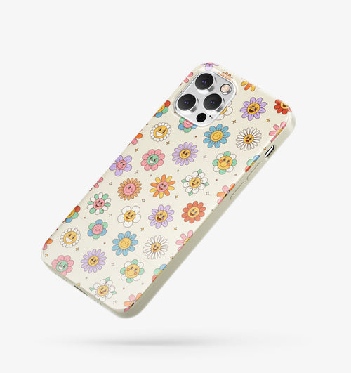 Çiçek Desenli İçi Kadifeli Telefon Kılıfı (Y5)