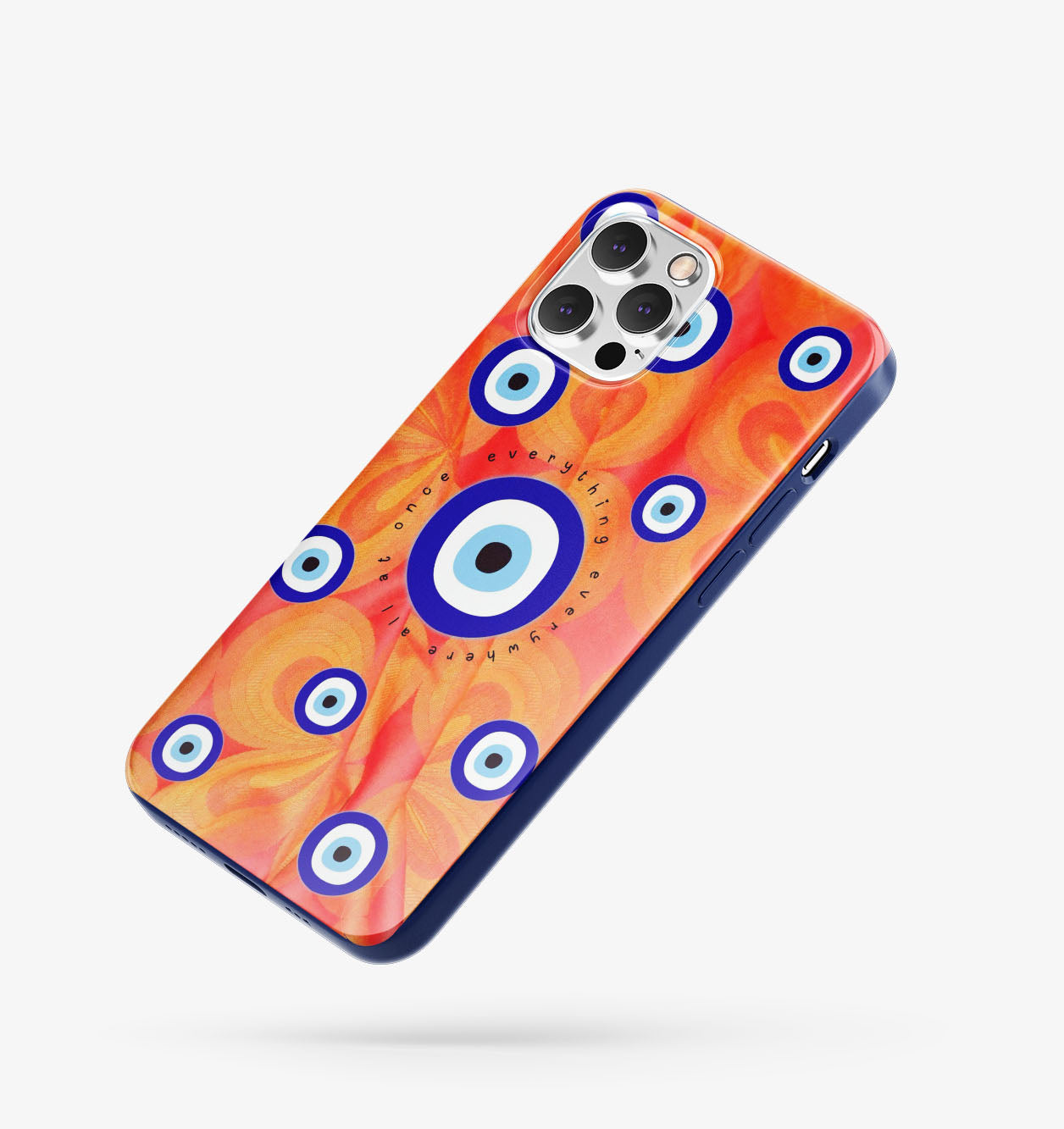 Nazar Boncuğu Desenli İçi Kadifeli Telefon Kılıfı (Y62)