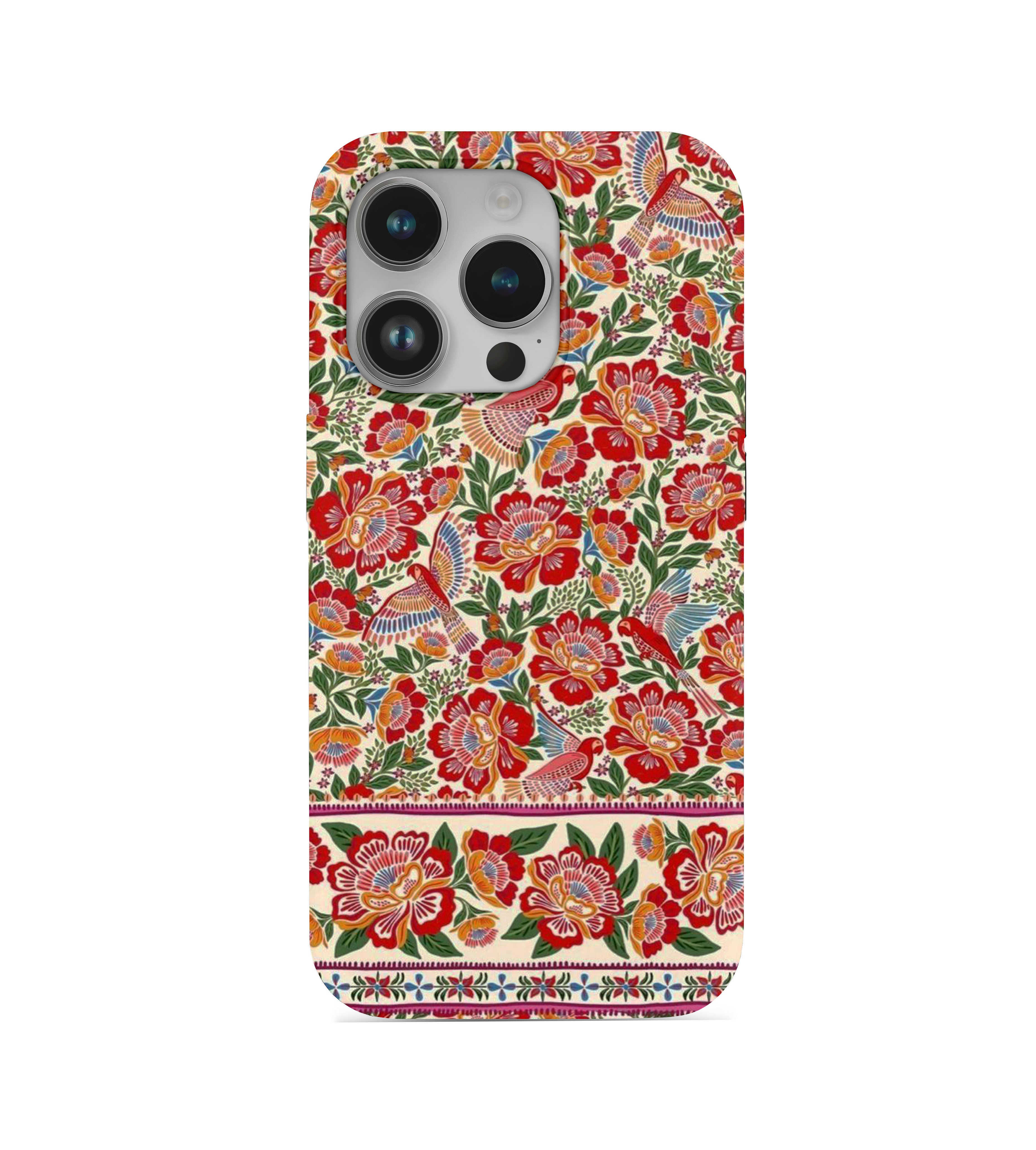 Çiçek Desenli İçi Kadifeli Telefon Kılıfı (Y63)