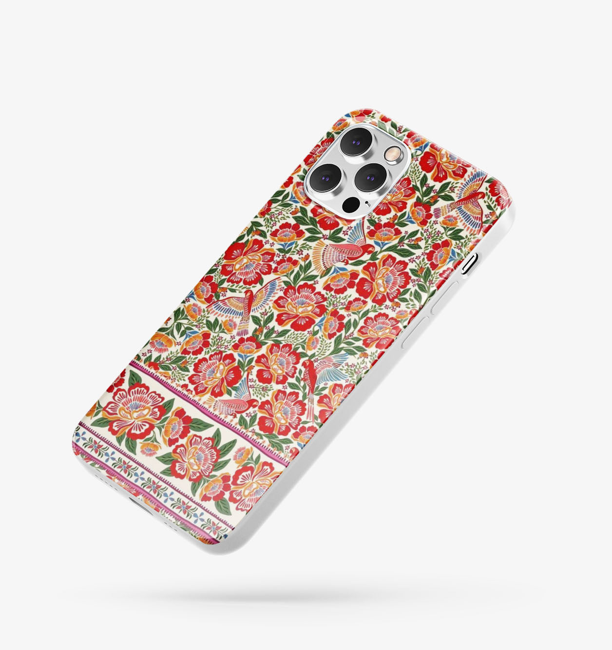 Çiçek Desenli İçi Kadifeli Telefon Kılıfı (Y63)