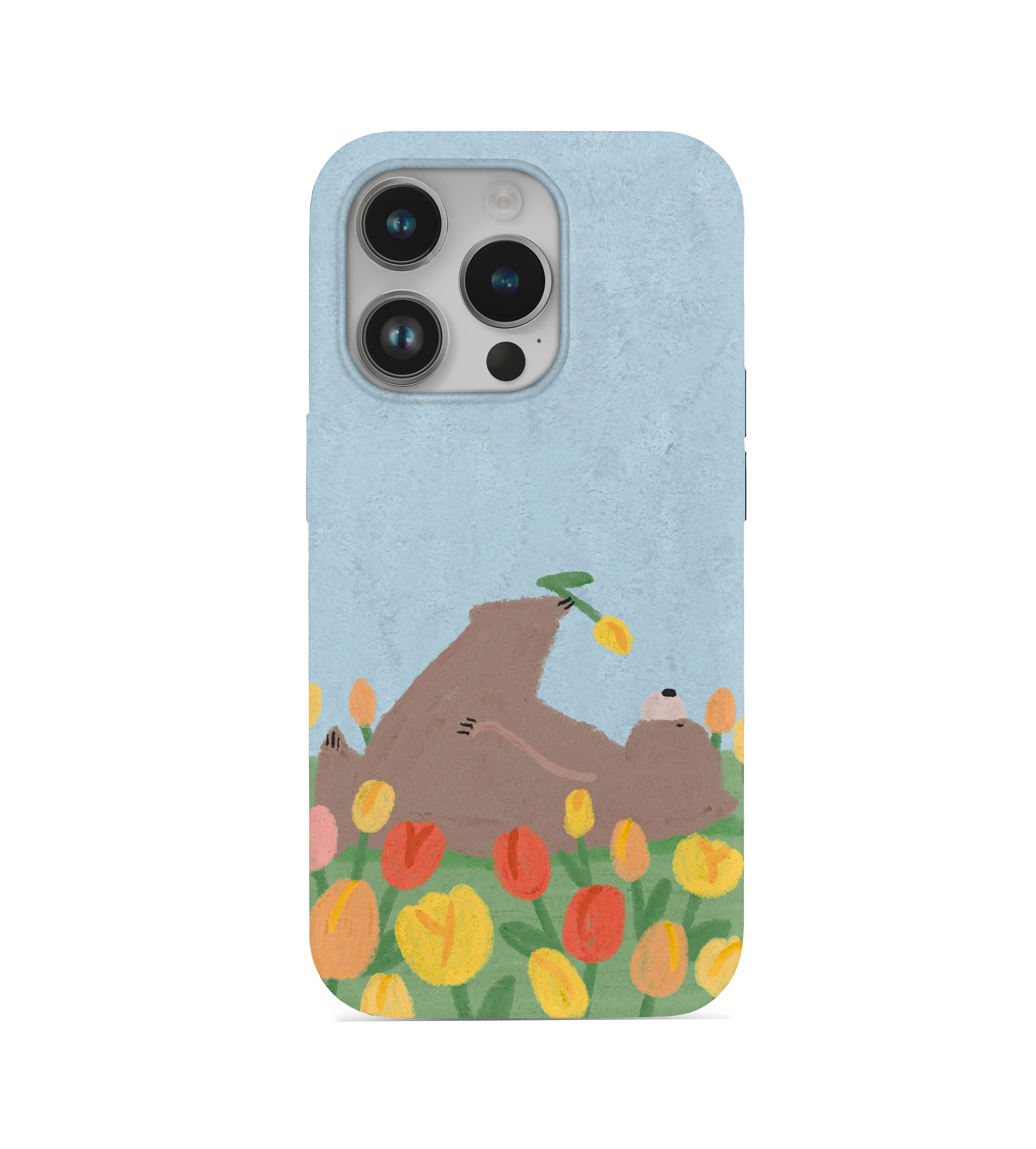 Bear Desenli İçi Kadifeli Telefon Kılıfı (Y65)