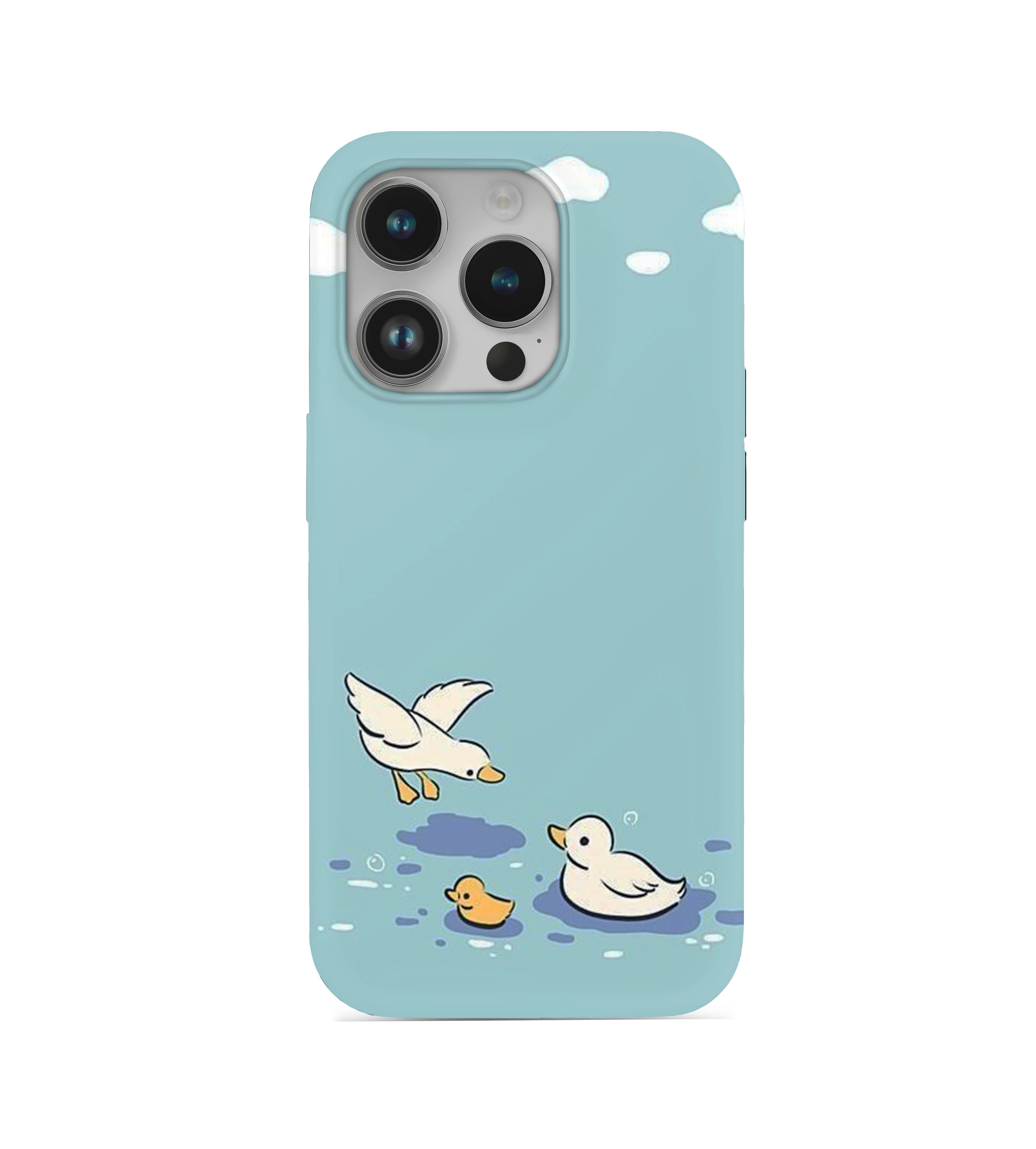 Ördek Desenli İçi Kadifeli Telefon Kılıfı (Y66)