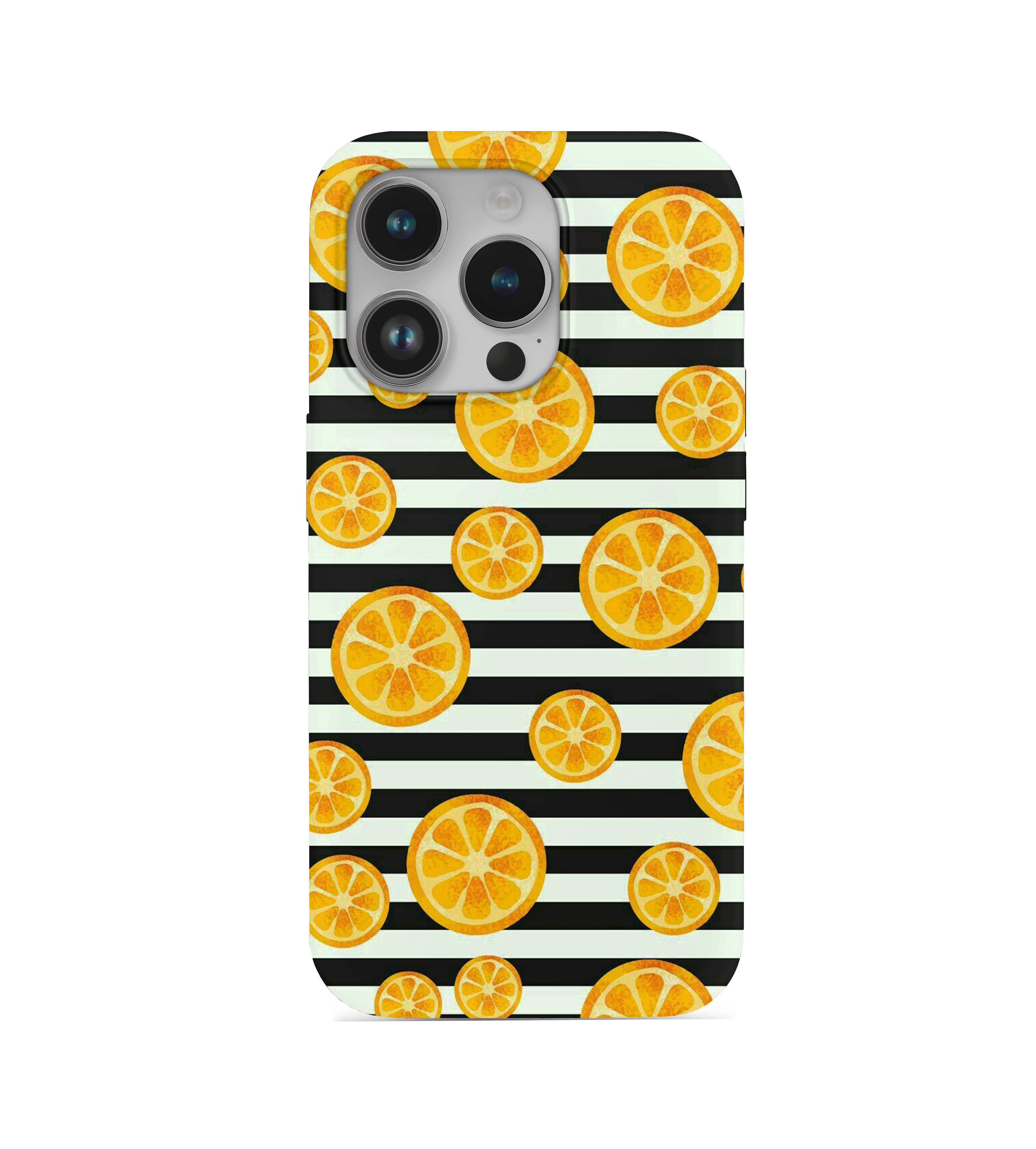 Portakal Desenli İçi Kadifeli Telefon Kılıfı (Y68)