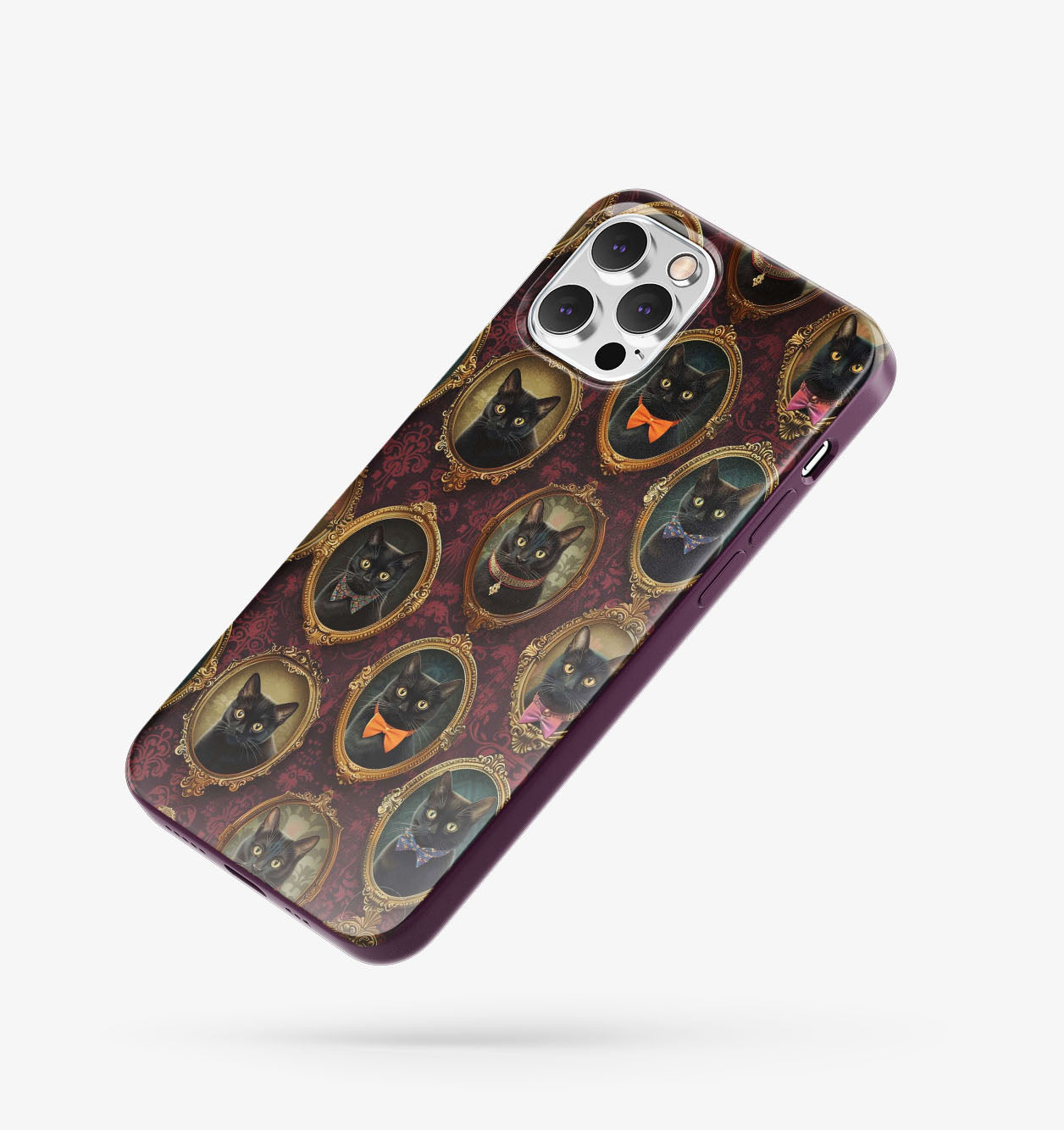 Kedi Desenli İçi Kadifeli Telefon Kılıfı (Y69)