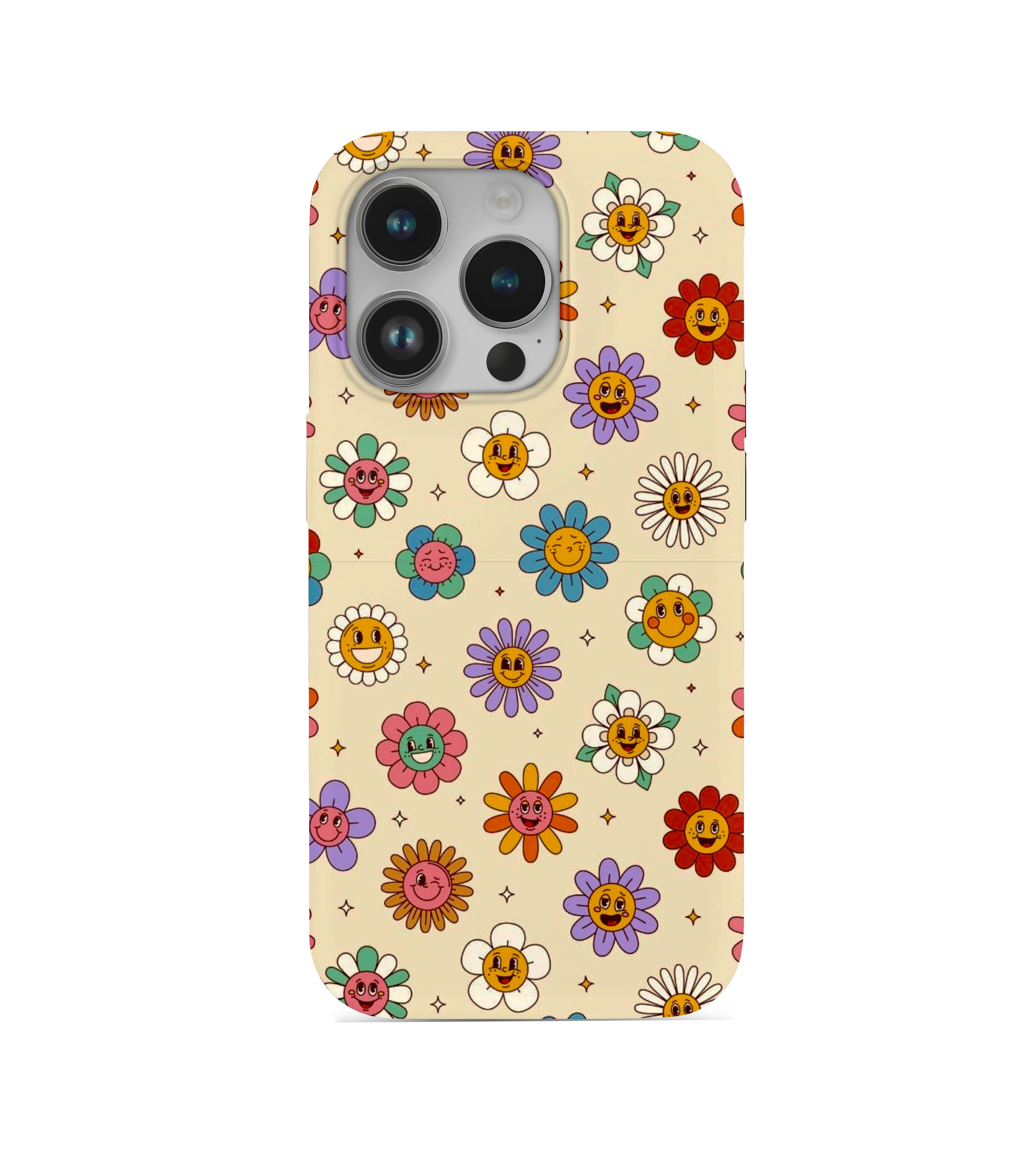 Çiçek Desenli İçi Kadifeli Telefon Kılıfı (Y71)
