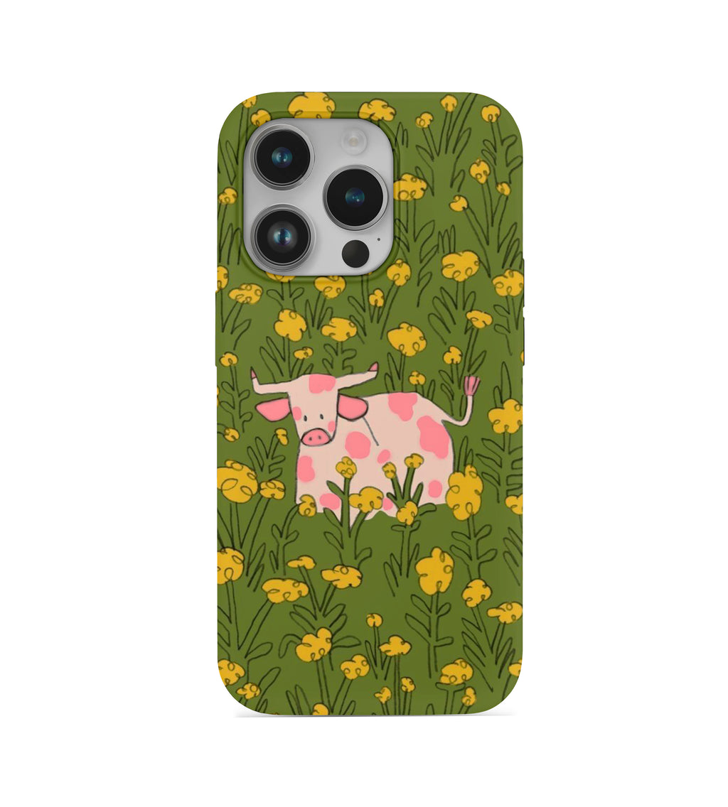 İnek Desenli İçi Kadifeli Telefon Kılıfı (Y7)